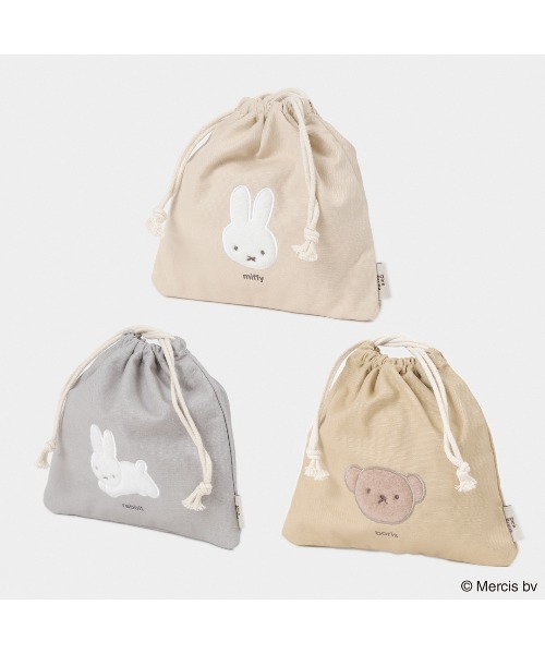 ポーチ BRUNA FLUFFY APPLIQUE 巾着 レディース : ZOZOTOWN Yahoo!店