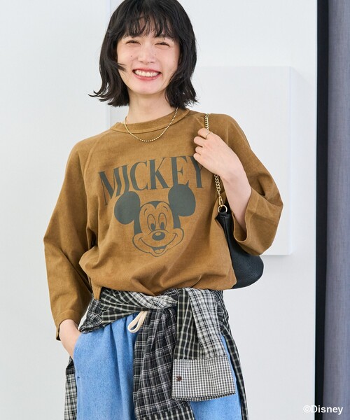 ミッキーマウス ラグランTシャツ Disney tシャツ 「Disney」ミッキーマウスラグランロンT/おとな