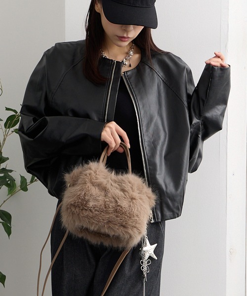 ADDITION STORE レザージャケット ライダース (トレンドのショート丈