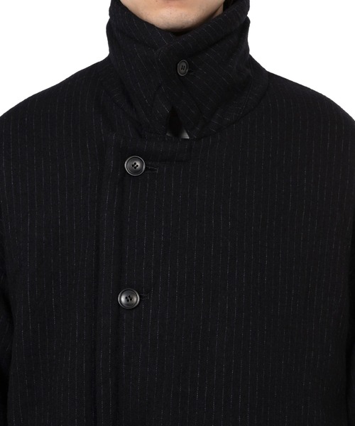 KAMIYA コート ジャケット Padded Pinstripe Coat メンズ : ZOZOTOWN