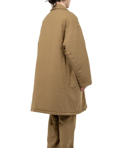 KAMIYA コート ジャケット Padded Pinstripe Coat メンズ : ZOZOTOWN
