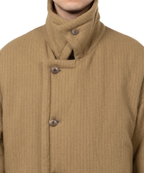 KAMIYA コート ジャケット Padded Pinstripe Coat メンズ : ZOZOTOWN