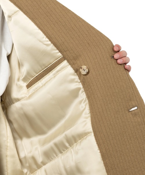 KAMIYA コート ジャケット Padded Pinstripe Coat メンズ : ZOZOTOWN