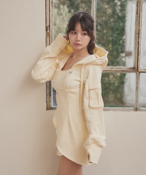 M DOLLY ワンピース *M DOLLY original* sweat hoodie stella mini