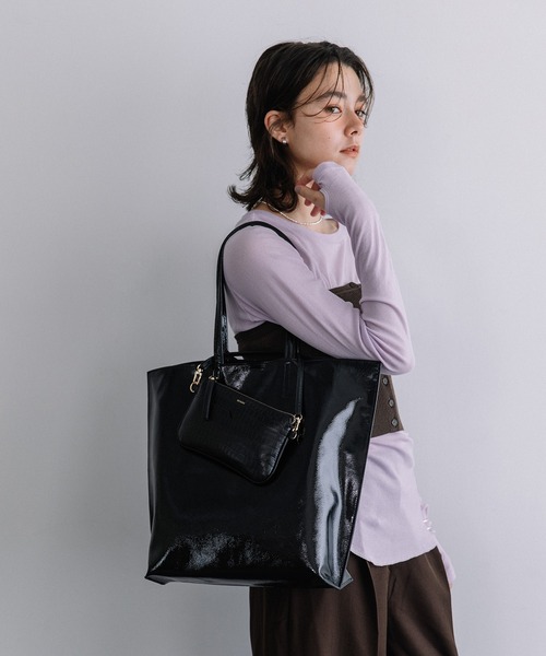 Beau're（ヴュレ） トートバッグ BEAURE シワエナメル A4 トート Bag