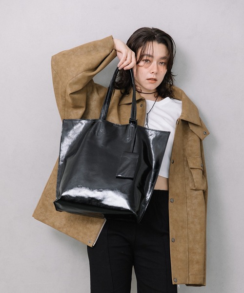 Beau're トートバッグ BEAURE シワエナメル A4 トート Bag レディース