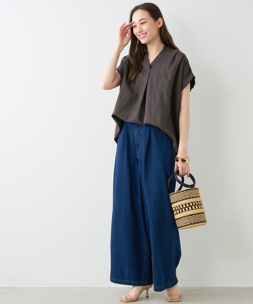 「MICA&DEAL」 半袖ブラウス FREE ライトベージュ レディース_画像2