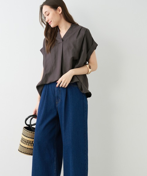 「MICA&DEAL」 半袖ブラウス FREE ライトベージュ レディース_画像3