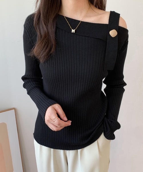 「ABITOKYO」 長袖ニット FREE グレー レディース_画像2