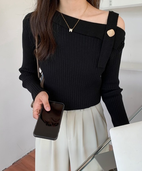 「ABITOKYO」 長袖ニット FREE グレー レディース_画像3