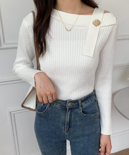 「ABITOKYO」 長袖ニット FREE グレー レディース_画像5