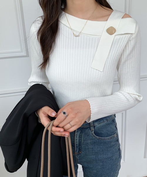 「ABITOKYO」 長袖ニット FREE グレー レディース_画像8