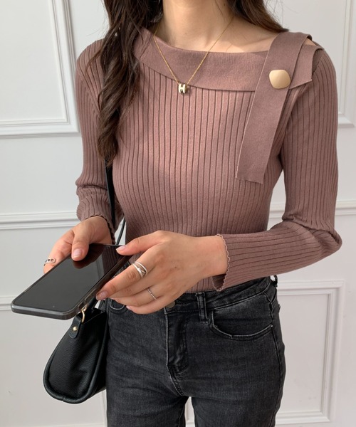 「ABITOKYO」 長袖ニット FREE グレー レディース_画像9