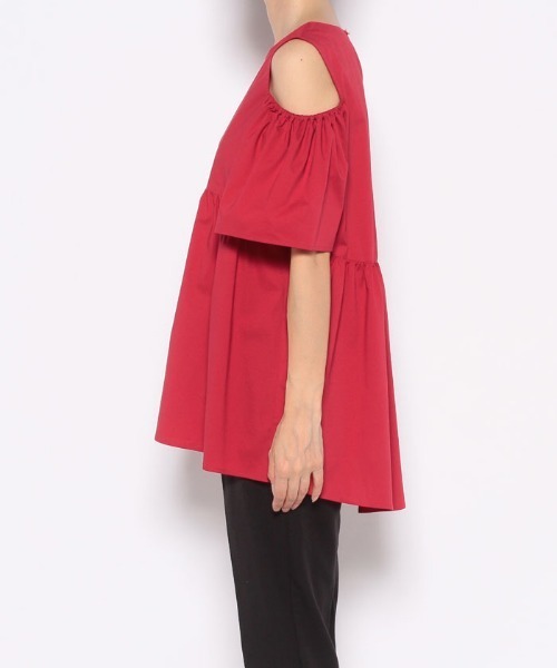 「allureville」 7分袖ブラウス 2 レッド レディース_画像3