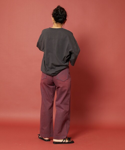 「Freada」 半袖Tシャツ ONE SIZE ブラック レディース_画像6
