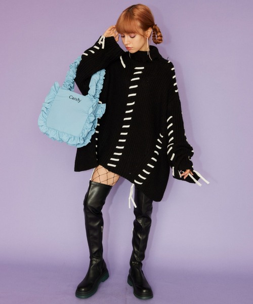 「Candy Stripper」 タートルネックニット 2 オフホワイト レディース_画像7