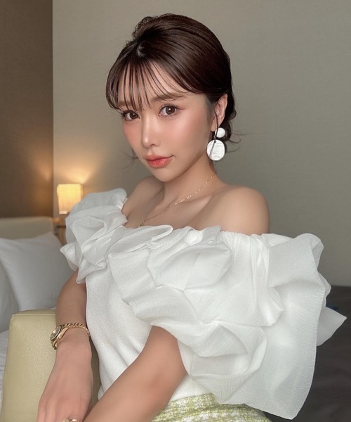 「EIMY ISTOIRE」 半袖ニット FREE ブラック レディース_画像5