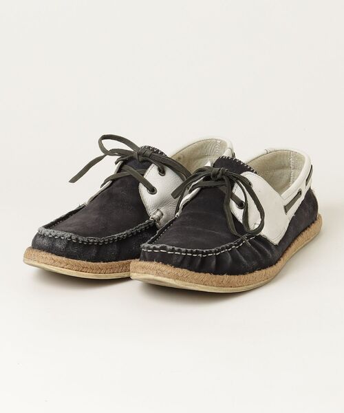 【新品未使用】ALFREDO BANNISTER UNLINE シューズ Unline by alfredoBANNISTER モカシンシューズ 42 ネイビー メンズ