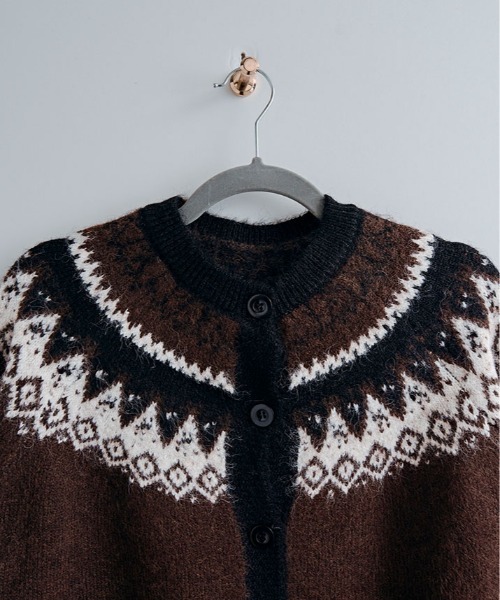 カーディガン ノルディック柄 シャギー レディース : ZOZOTOWN Yahoo