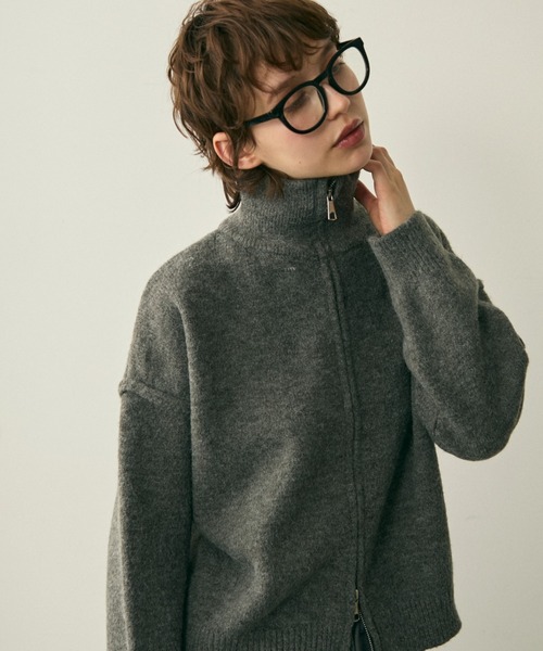 full/fill. ニット セーター high neck double zip knit / ハイネック