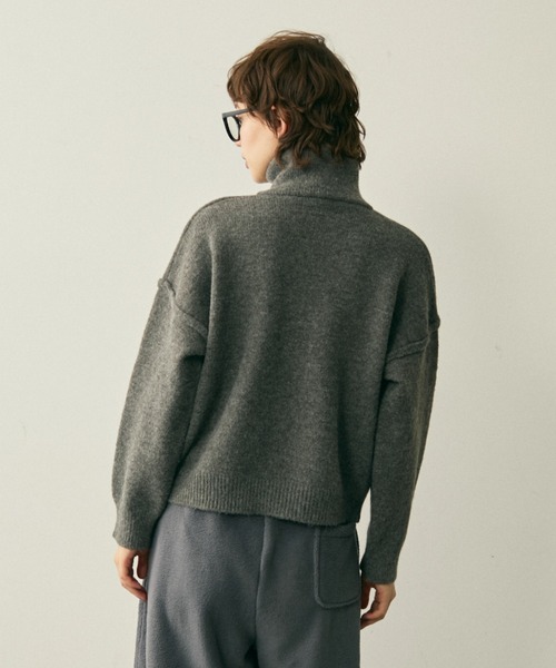 full/fill. ニット セーター high neck double zip knit / ハイネック