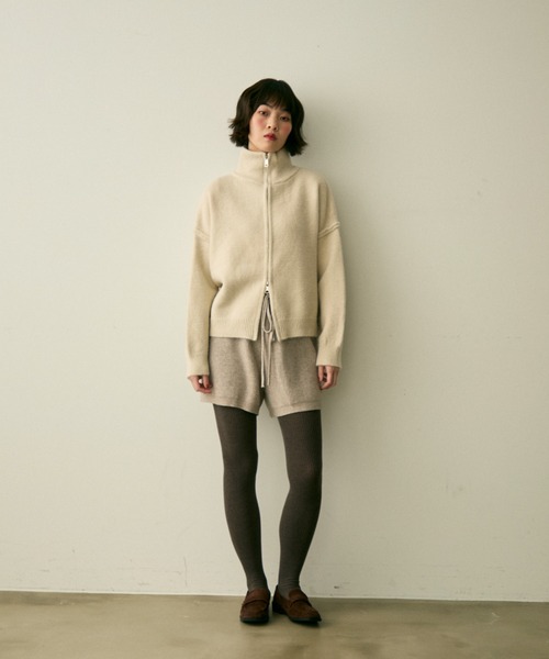 full/fill. ニット セーター high neck double zip knit / ハイネック