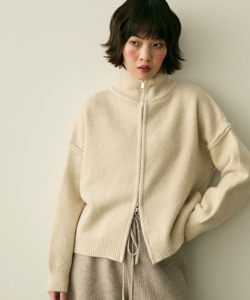 full/fill. ニット セーター high neck double zip knit / ハイネック