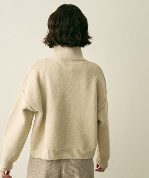 full/fill. ニット セーター high neck double zip knit / ハイネック