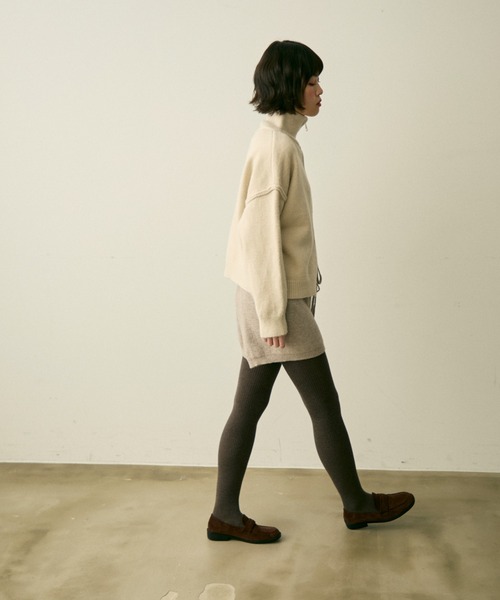 full/fill. ニット セーター high neck double zip knit / ハイネック