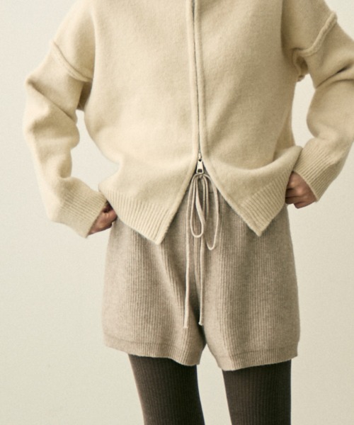 full/fill. ニット セーター high neck double zip knit / ハイネック