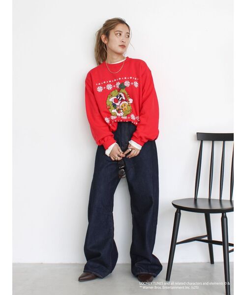 Ungrid（アングリッド） トレーナー スウェット クリスマスプリント