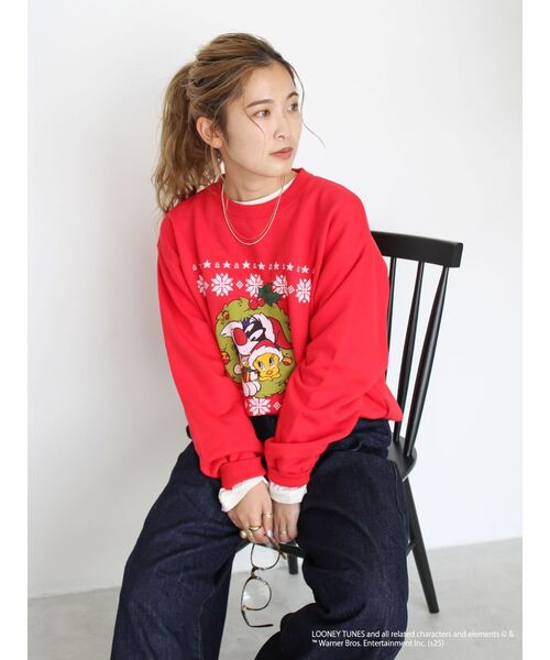 Ungrid（アングリッド） トレーナー スウェット クリスマスプリント