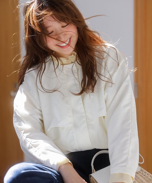 「UNFILO」 ナイロンブルゾン LARGE ネイビー レディース_画像6