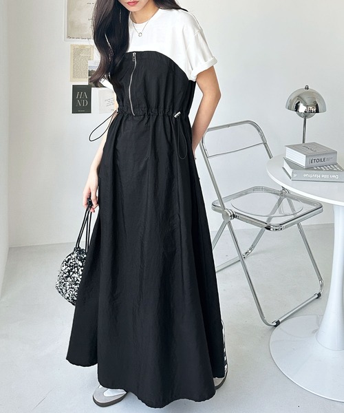 「GeeRA」 ドッキングワンピース X-LARGE ホワイト系その他2 レディース_画像3