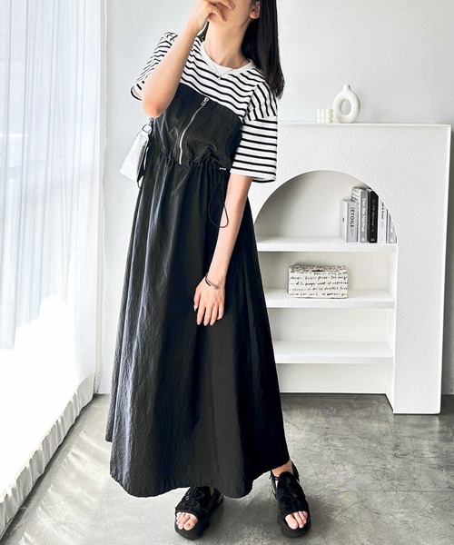 「GeeRA」 ドッキングワンピース X-LARGE ホワイト系その他2 レディース_画像9