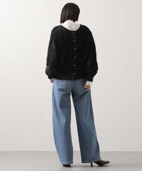 グレディブリリアン　シャギー ラメ2WAYカーディガン　黒 Gready Brilliant（グレディブリリアン） カーディガン 2wayラメ