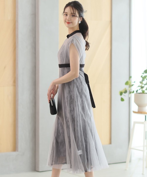 「PourVous」 ノースリーブワンピース M ブラウン レディース_画像5