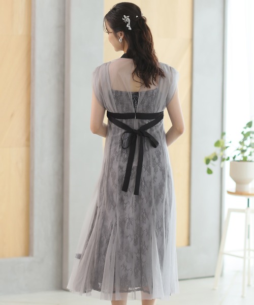 「PourVous」 ノースリーブワンピース M ブラウン レディース_画像6