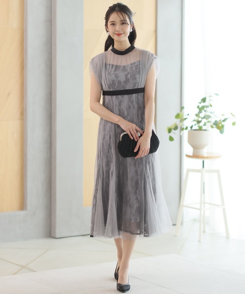 「PourVous」 ノースリーブワンピース M ブラウン レディース_画像7