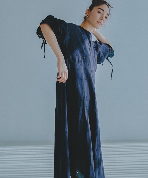 「Freada」 長袖ワンピース フリ- ブラック レディース_画像5