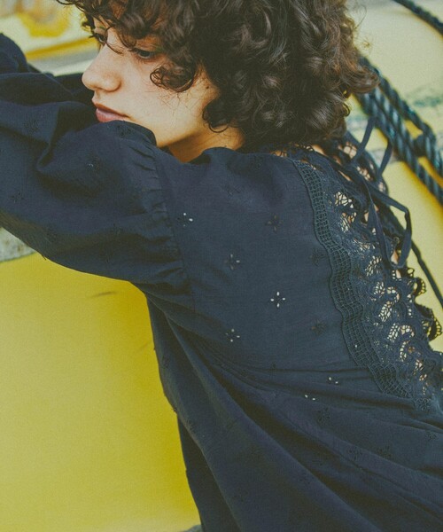 「Freada」 長袖ワンピース フリ- ブラック レディース_画像6