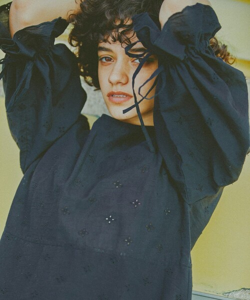 「Freada」 長袖ワンピース フリ- ブラック レディース_画像7