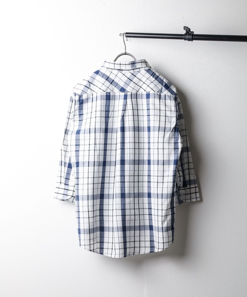 「ONE DAY KMC 」 7分袖シャツ M ブルー メンズ_画像8
