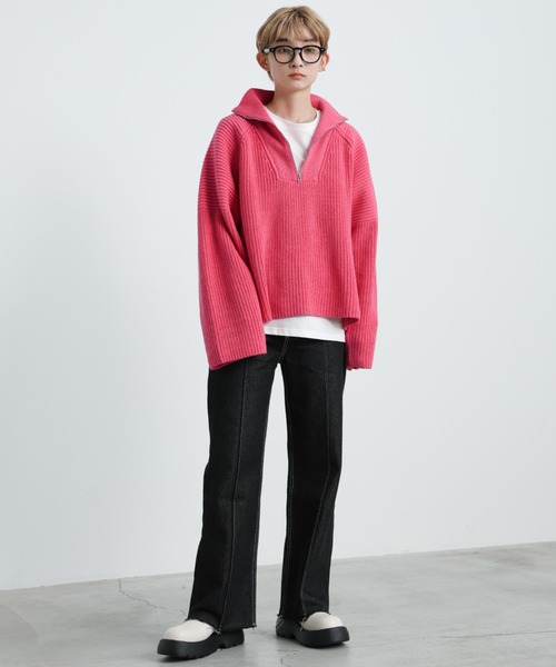 「select MOCA」 長袖ニット FREE アイボリー レディース_画像4