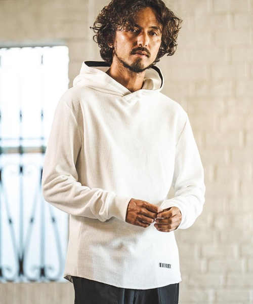 「felkod」 プルオーバーパーカー M ホワイト メンズ_画像9