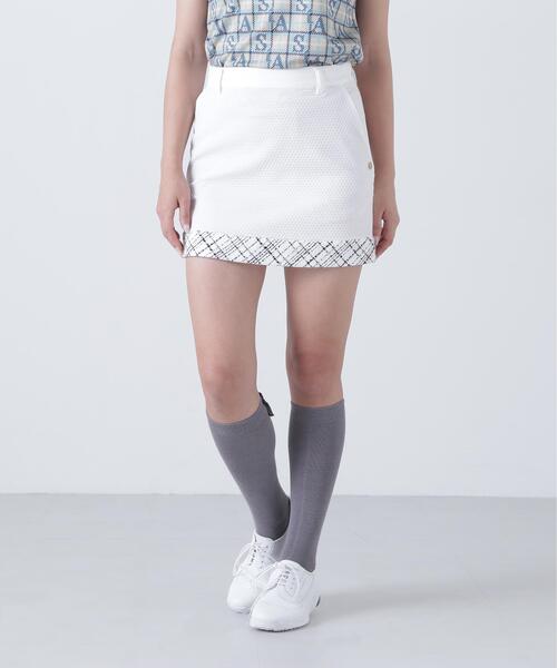 St ANDREWS スカート 「St ANDREWS」サッカージオメトリックジャガード