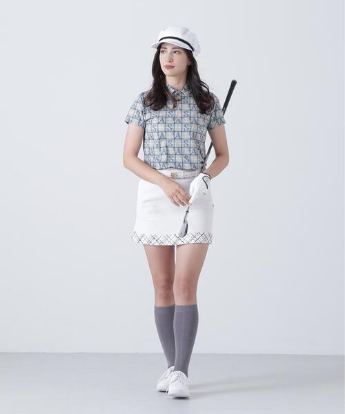 St ANDREWS スカート 「St ANDREWS」サッカージオメトリックジャガード