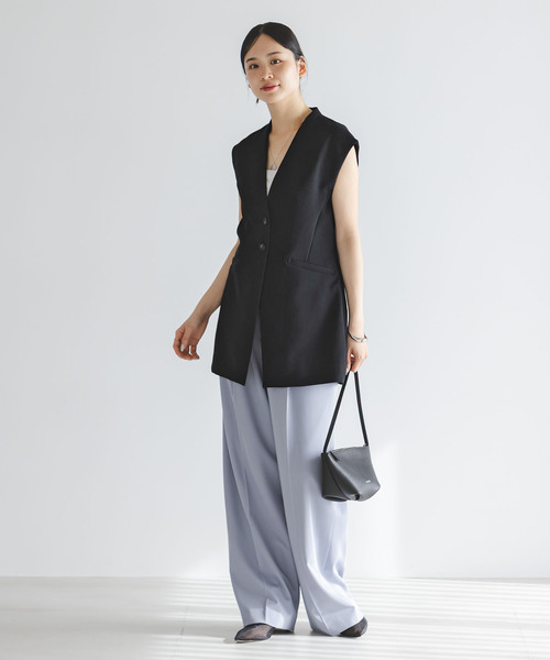 NOBLE（ノーブル） ベスト ジレ Vカラーナロージレ レディース