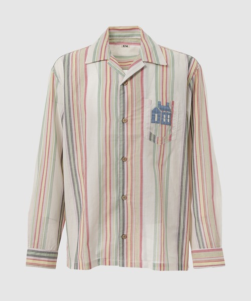 シャツ Hand-Embroidered Stripe Shirt メンズ レディース
