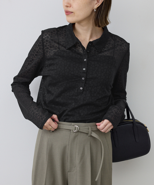 SLOBE IENA（スローブイエナ） tシャツ レースエリツキロンT